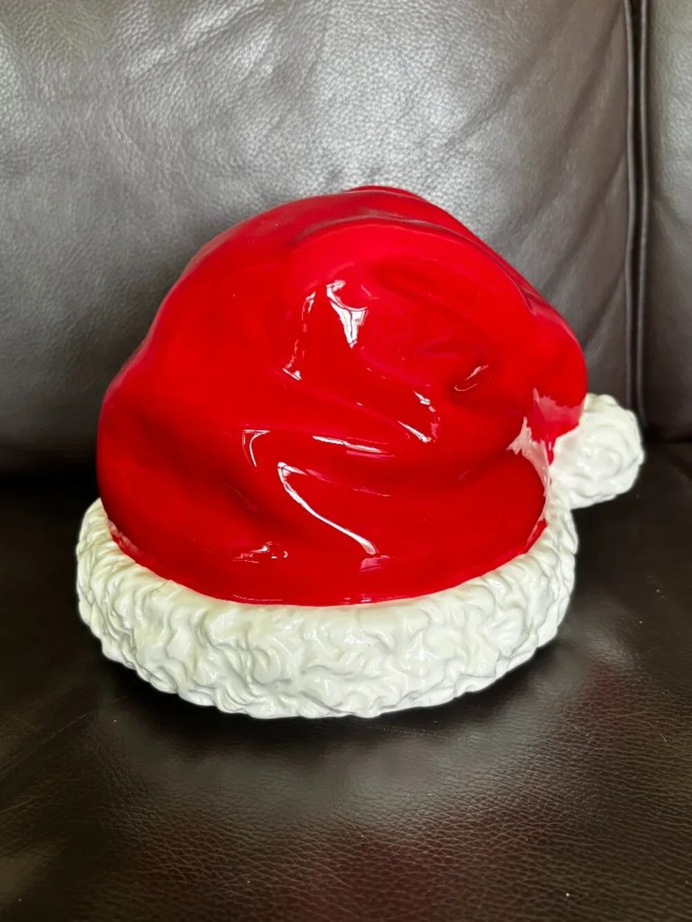 HomeWorx Ceramic Christmas Tree & Santa Hat Candle Topper Set